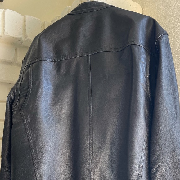 Black Rivet Black Genuine Leather Jacket | Size Extra Large - Picture 5 of 13